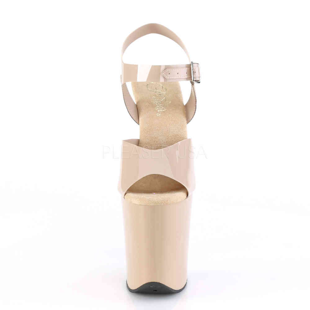 Pleaser - FLAMINGO808N Ankle strap sandal, Pole dance shoes - Pole dance shoes - Cream